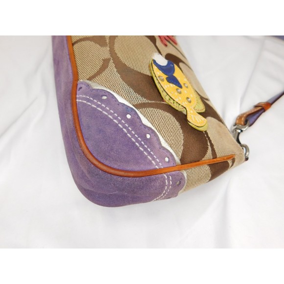 COACH Y2K Limited Edition Signature Fish Coral Applique Mini Baguette - Picture 7 of 12